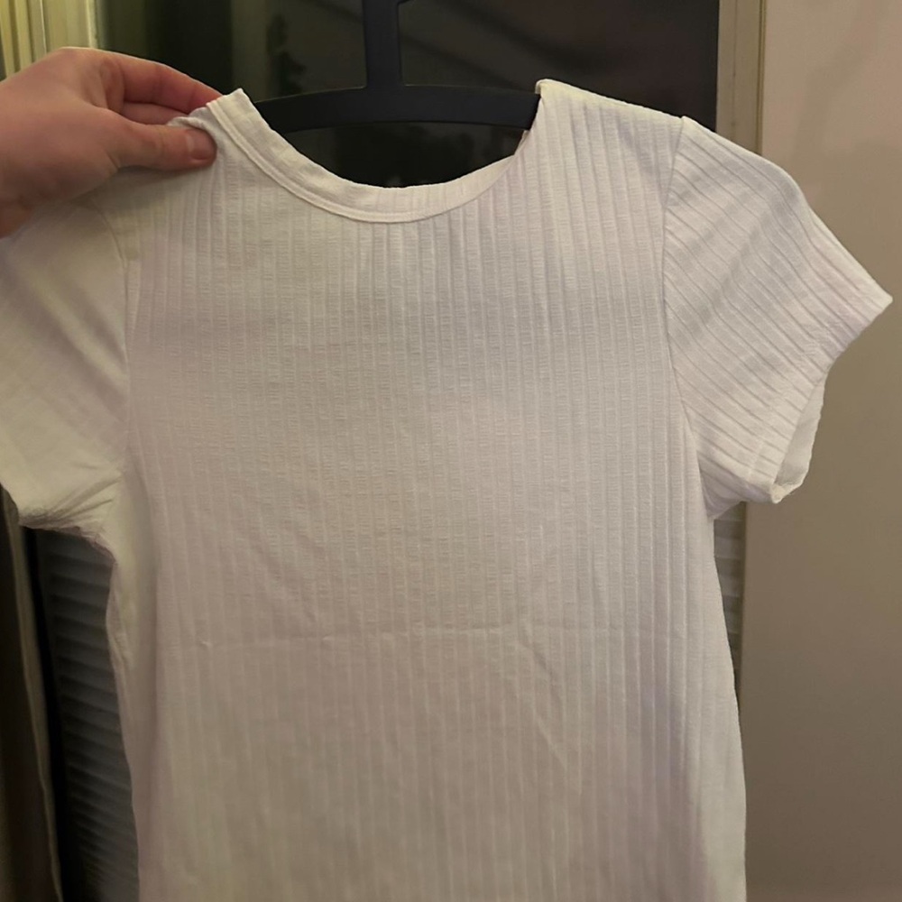 ASOS white crop tee. Size small.